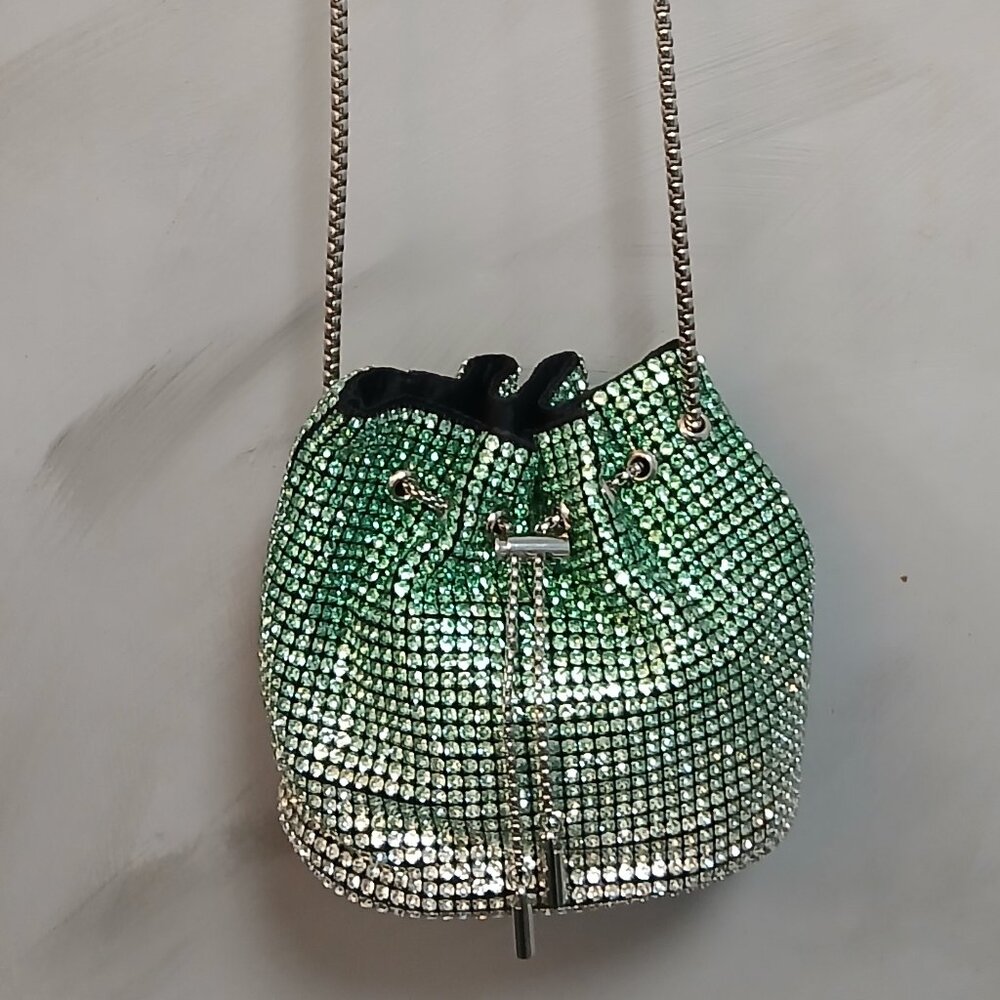 Ombre Rhinestone Drawstring Evening Bag💚 - Picture 2 of 5